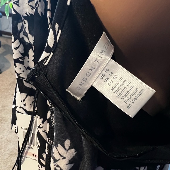 New London Times Floral Tie Waist Jumpsuit Size 10 - Picture 12 of 12